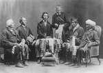 Chiefs of the Six Nations at Brantford, Canada, explaining their wampum belts to Horatio Hale September 14,1871.