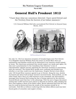 War of 1812 Series (13): General Hull’s Freakout