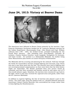 War of 1812 Series (30): Victory at Beaver Dams