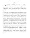 War of 1812 Series (39): August 24, 1813 Declarations of War