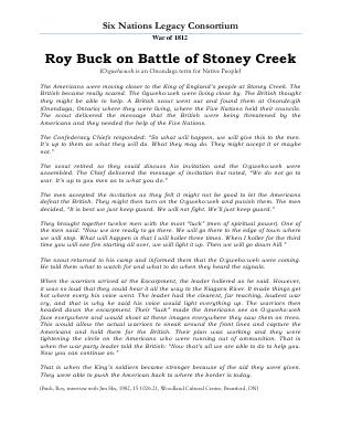 War of 1812 Series (40): Roy Buck on Battle of Stoney Creek