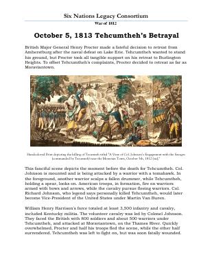 War of 1812 Series (52): Tehcumtheh's Betrayal