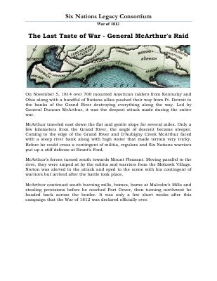 War of 1812 Series (59): The Last Taste of War - General McArthur's Raid