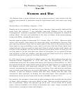 War of 1812 Series (62): Women and War