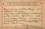 Baptismal Certificate of Albert Hiram Anderson