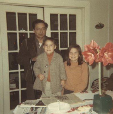 Maynard Anderson with children, Adam and Alice Anderson