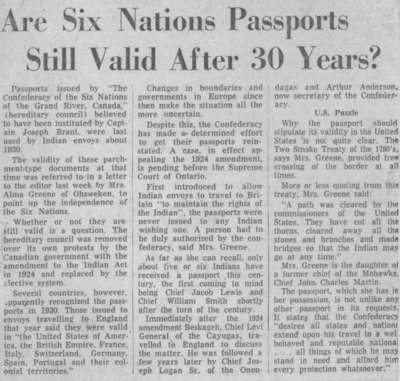 Are Six Nations Passports Still Valid After 30 Years?