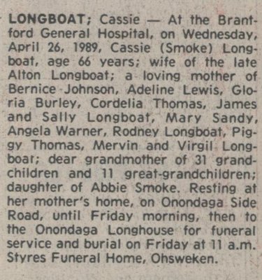 Longboat, Cassie