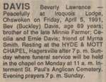 Davis, Beverly Lawrence