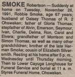 Smoke, Robertson