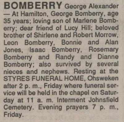 Bomberry, George Alexander