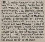 Hill, Walter Anthony