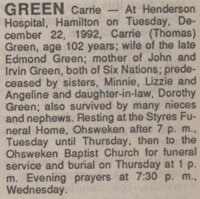 Green, Carrie