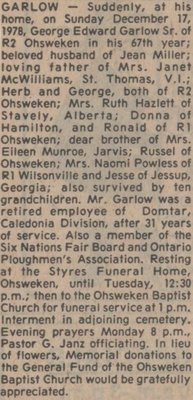 Garlow, George Edward Sr.