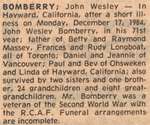 Bomberry, John Wesley