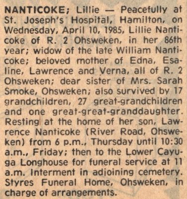 Nanticoke, Lillie