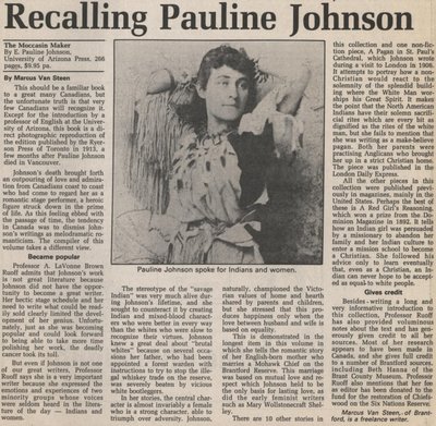 &quot;Recalling Pauline Johnson&quot;