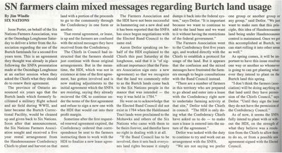 &quot;SN Farmers Claim Mixed Messages Regarding Burtch Land Usage&quot;