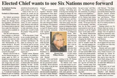 &quot;Elected Chief Wants to See Six Nations Move Forward&quot;