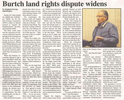 &quot;Burtch Land Rights Dispute Widens&quot;