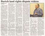 "Burtch Land Rights Dispute Widens"