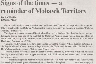 &quot;Signs of the Times - a Reminder of Mohawk Territory&quot;