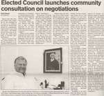 "Elected Council Launches Community Consultation on Negotiations"
