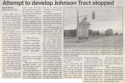 &quot;Attempt to Develop Johnson Tract Stopped&quot;