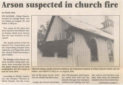 &quot;Arson Suspected in Church Fire&quot;