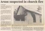 "Arson Suspected in Church Fire"