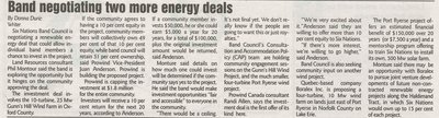 &quot;Band Negotiating Two More Energy Deals&quot;