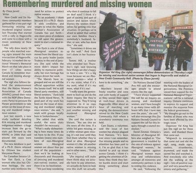 &quot;Remembering Murdered and Missing Women&quot;