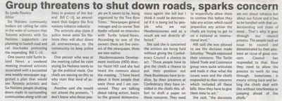 &quot;Group Threatens to Shut Down Roads, Sparks Concern&quot;