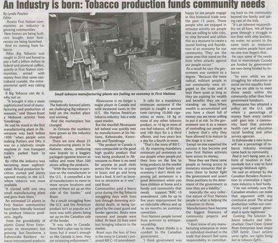 &quot;An Industry is Born: Tobacco Production Funds Community Needs&quot;