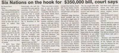 &quot;Six Nations on the Hook for $350,000 Bill, Court Says&quot;