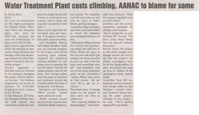 &quot;Water Treatment Plant Costs Climbing, AANAC to Blame for Some&quot;