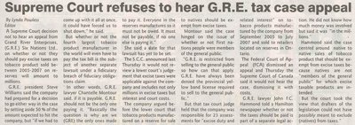 &quot;Supreme Court Refuses to Hear GRE Tax Case Appeal&quot;