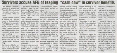 &quot;Survivors Accuse AFN of Reaping &quot;Cash Cow&quot; in Survivor Benefits&quot;