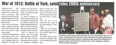 &quot;War of 1812: Battle of York, Celebrates 200th Anniversary&quot;