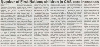 &quot;Number of First Nations Children in CAS Care Increases&quot;