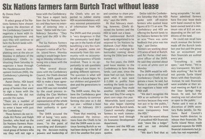 &quot;Six Nations Farmers Farm Burtch Tract Without Lease&quot;