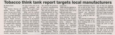 &quot;Tobacco Think Tank Report Targets Local Manufacturers&quot;