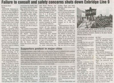 &quot;Failure to Consult and Safety Concerns Shuts Down Enbridge Line 9&quot;