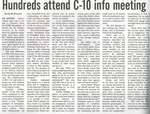 "Hundreds Attend C-10 Info Meeting"