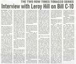 "Interview with Leroy Hill on Bill C-10"