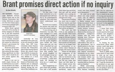 &quot;Brant Promises Direct Action if No Inquiry&quot;