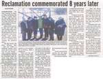"Reclamation Commemorated 8 Years Later"