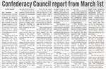 "Confederacy Council Report from March 1st"