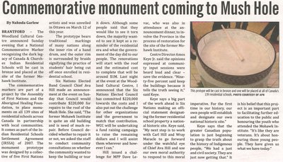 &quot;Commemorative Monument Coming to Mush Hole&quot;