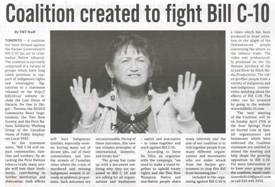 &quot;Coalition Created to Fight Bill C-10&quot;